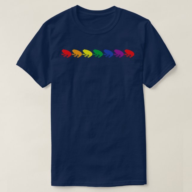 Farbenfrohe Froschfrösche T-Shirt (Design vorne)