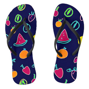 Farbenfrohe Frucht Fantasia Design Flip Flops