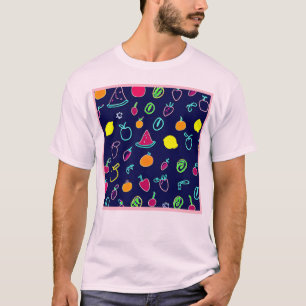 Farbenfrohe Frucht Fantasia Design T-Shirt