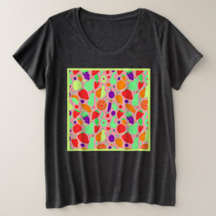 Farbenfrohe fruchtbare Spektralmuster Große Größe T-Shirt