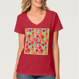 Farbenfrohe fruchtbare Spektralmuster T-Shirt