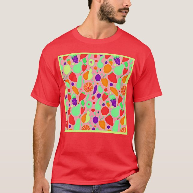 Farbenfrohe fruchtbare Spektralmuster T-Shirt (Vorderseite)
