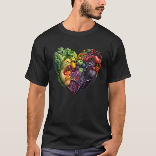Farbenfrohe Früchte und Veggie Der Garten des gesu T-Shirt (Vorderseite)