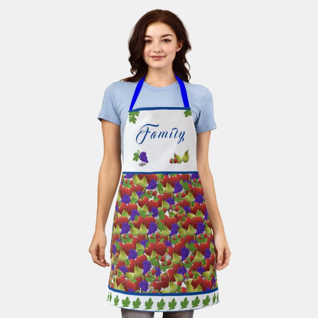 Farbenfrohe Fruchtsaftküche Schürze (Getragen)