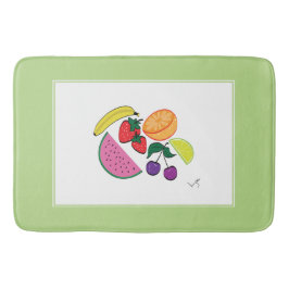 Farbenfrohe Fruchtsommer Muster, Cool Badematte