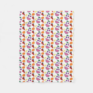 Farbenfrohe Fruchtsommer Muster, Cool Fleecedecke