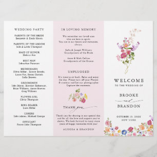 Farbenfrohe Frühjahrs-Wildblume-Wiesen-Hochzeitspr