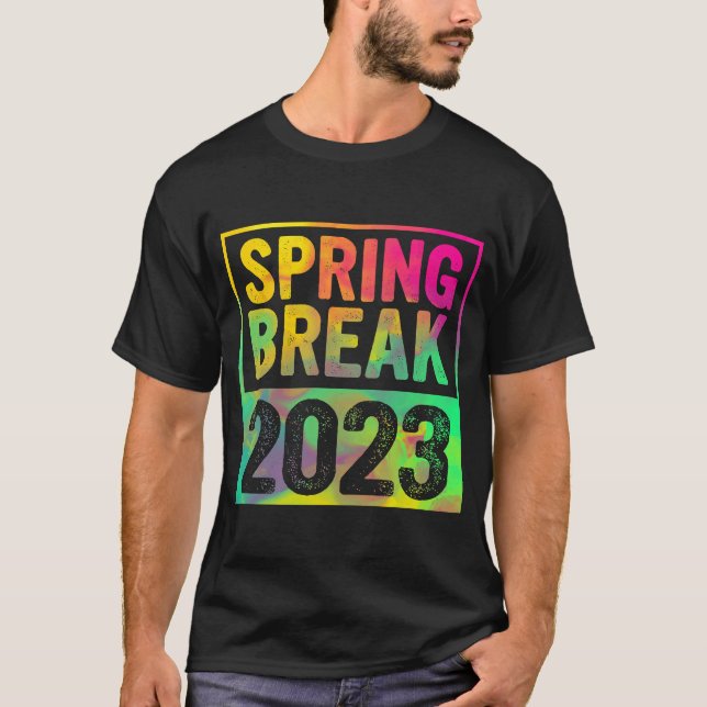 Farbenfrohe Frühjahrspause 2023 Stilanpassung Grup T-Shirt (Vorderseite)
