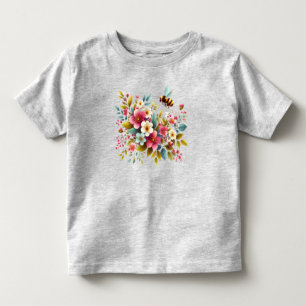 Farbenfrohe, Frühlings-/Blütenbiene Kleinkind T-shirt