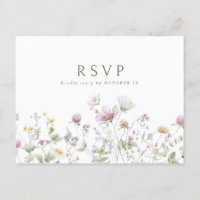 Farbenfrohe Frühlings-Wildblume Meadow Wedding RSV