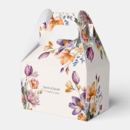 Farbenfrohe Frühlingsblumen Gefälligkeitsbox Geschenkschachtel