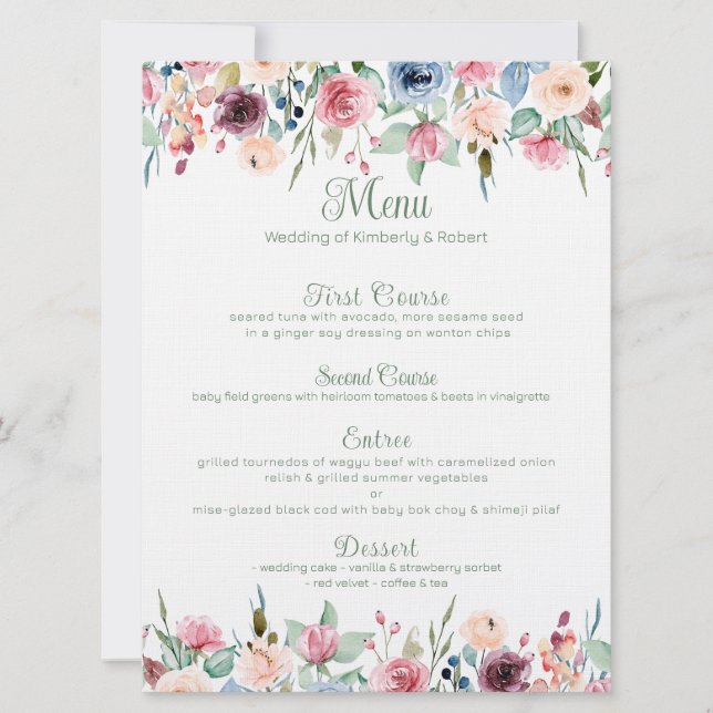 Farbenfrohe Frühlingsblumen grenzen Einladung (Vorderseite)