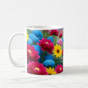 Farbenfrohe Frühlingsblumen Kaffeetasse