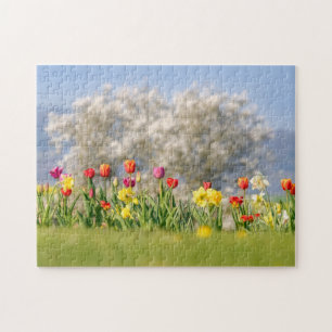 Farbenfrohe Frühlingsblumen mit Tulips und Düfte Puzzle