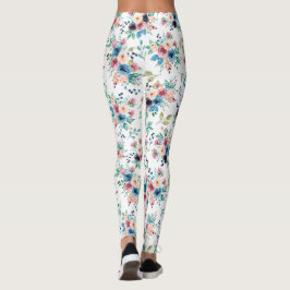 Farbenfrohe Frühlingsblumen Muster Leggings