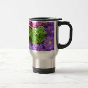 Farbenfrohe Frühlingsblumen Reisebecher