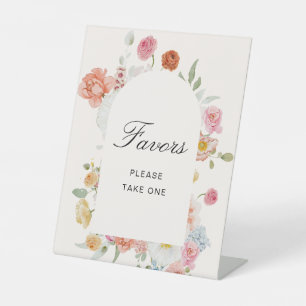 Farbenfrohe Frühlingsblumen Sockelschild