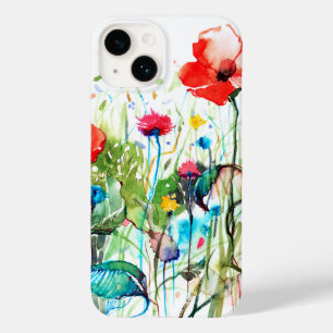 Farbenfrohe Frühlingsblumen und Rote Mohnblumen Case-Mate iPhone 14 Hülle