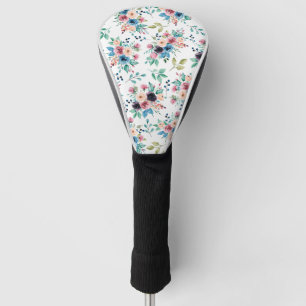 Farbenfrohe Frühlingsblumenmuster Golf Headcover