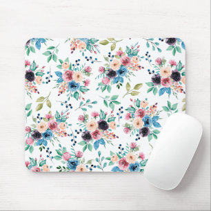 Farbenfrohe Frühlingsblumenmuster Mousepad