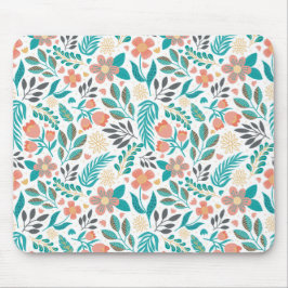 Farbenfrohe Frühlingsblumenmuster Mousepad