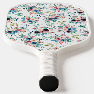 Farbenfrohe Frühlingsblumenmuster Pickleball Schläger