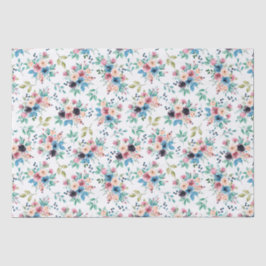 Farbenfrohe Frühlingsblumenmuster Seidenpapier