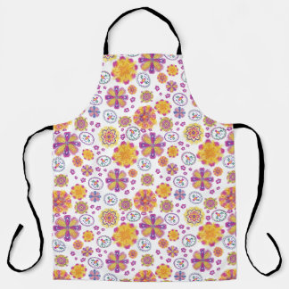 Farbenfrohe Frühlingsblütenvielfalt - Print-Schürz Schürze