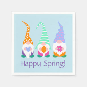 Farbenfrohe Frühlingsgrüße Serviette