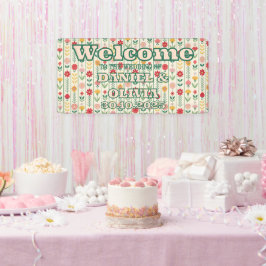 Farbenfrohe Frühlingssortierung Wildblume Banner