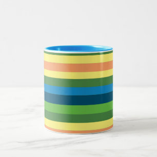 Farbenfrohe Frühlingsstimmung in zwei Tonen Tasse