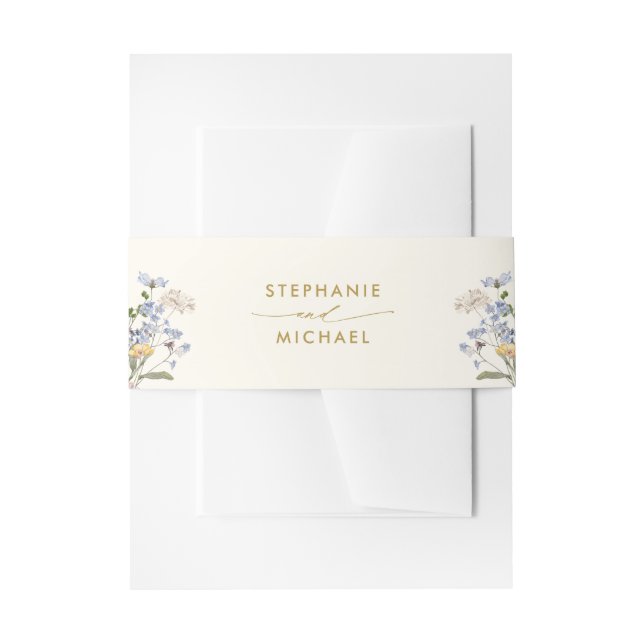 Farbenfrohe Frühlingsstimmung Wildblume Meadow Gol Einladungsbanderole (Vorderseite Beispiel)