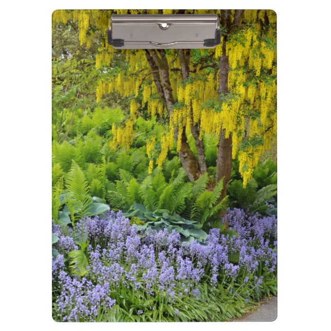 Farbenfrohe Frühlingsszene Klemmbrett (Vorderseite)