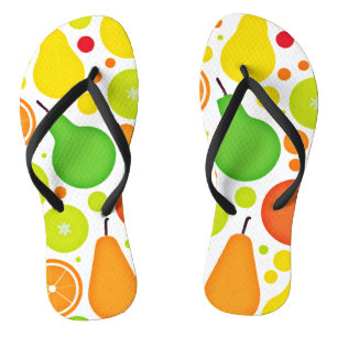Farbenfrohe Fruitful Vibranful Art Flip Flops