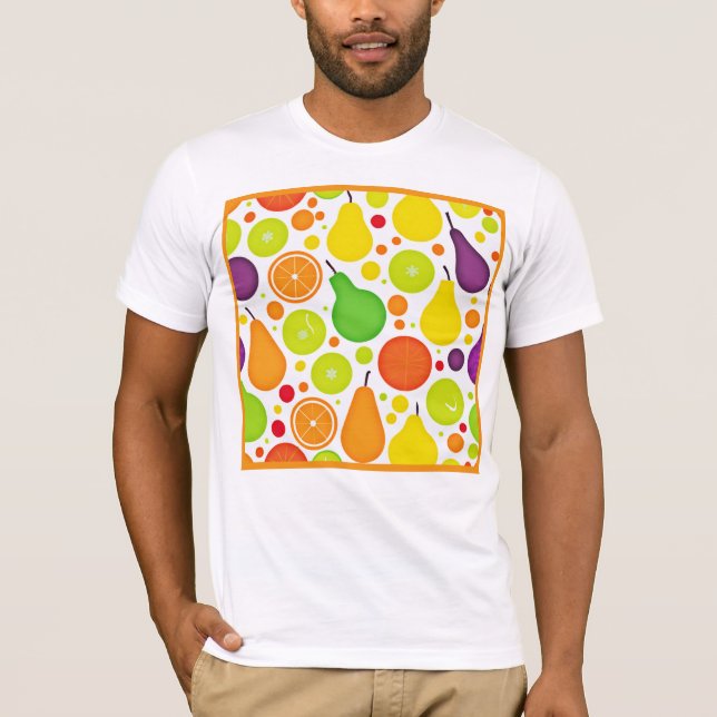 Farbenfrohe Fruitful Vibranful Art T-Shirt (Vorderseite)