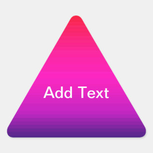 Farbenfrohe Fun Individuelle Name Foto Trendy Dreieckiger Aufkleber