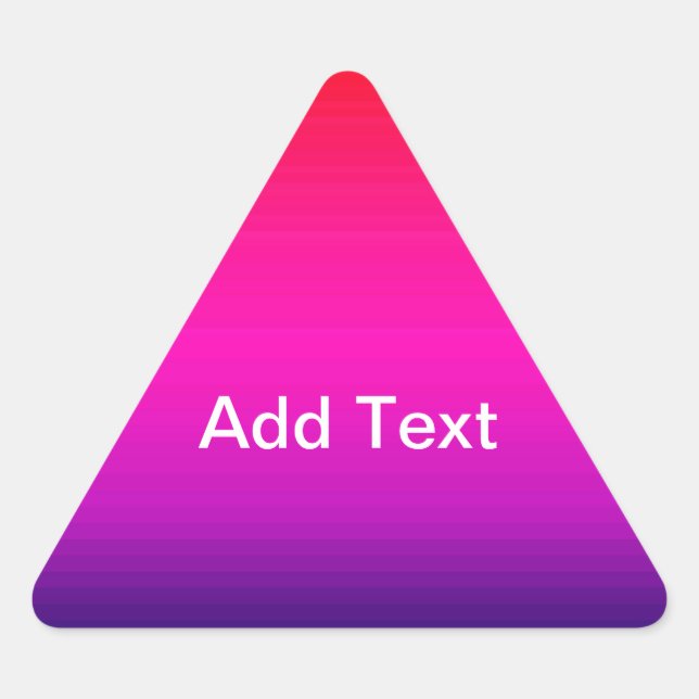 Farbenfrohe Fun Individuelle Name Foto Trendy Dreieckiger Aufkleber (Vorderseite)