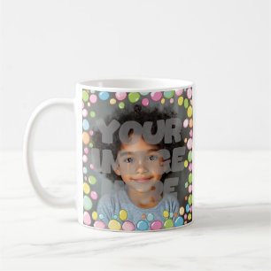 Farbenfrohe Fun Pastel Blase Rahmen Border für Fot Kaffeetasse