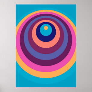 Farbenfrohe funkige Streifen moderne geometrische Poster