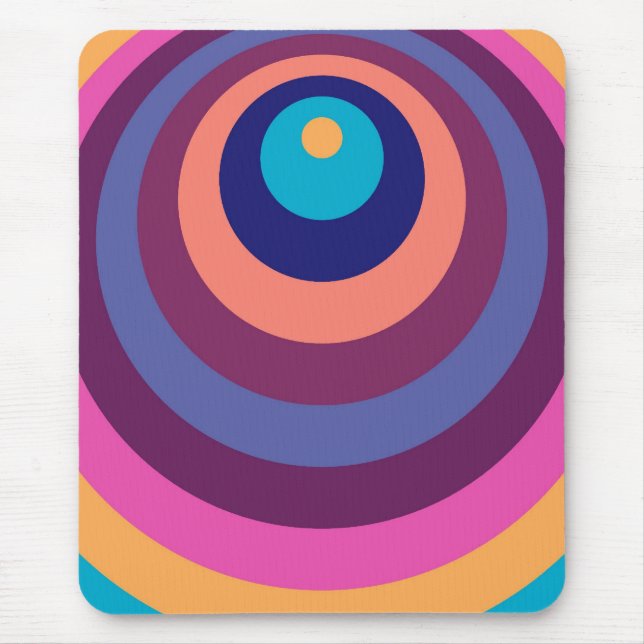 Farbenfrohe Funky Stripes Modernes geometrisches M Mousepad (Vorne)