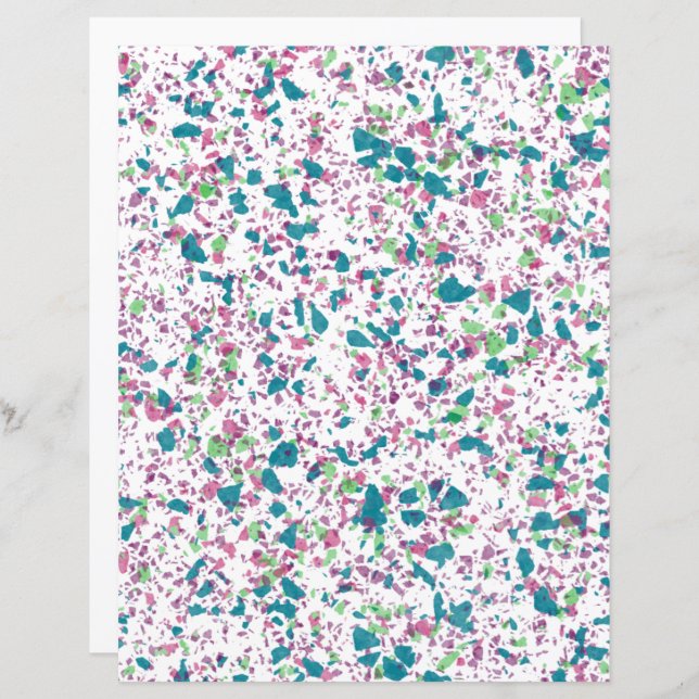 Farbenfrohe Funky Terrazzo Art Scrapbook (Vorne/Hinten)