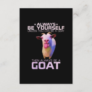 Farbenfrohe Funny Goat-Geschenk Begleitkarte