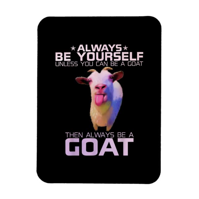 Farbenfrohe Funny Goat-Geschenk Magnet (Vertikal)