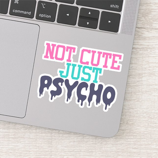 Farbenfrohe Funny Psycho Die Sticker Decal schneid (Detail)