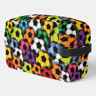 Farbenfrohe Fußball Balls Design Dopp Kit Toilette Waschbeutel