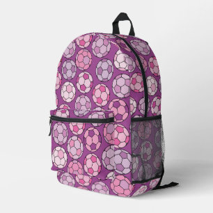 Farbenfrohe Fußball-Muster Bedruckter Rucksack