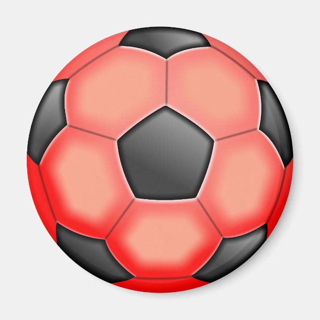 Farbenfrohe Fußballbälle Magnet (Vorne)