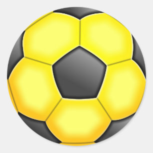 Farbenfrohe Fußballbälle Runder Aufkleber