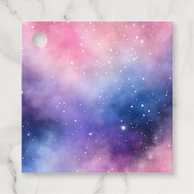 Farbenfrohe Galaxie Kunst-Geschenkartikel Geschenkanhänger (Vorderseite)