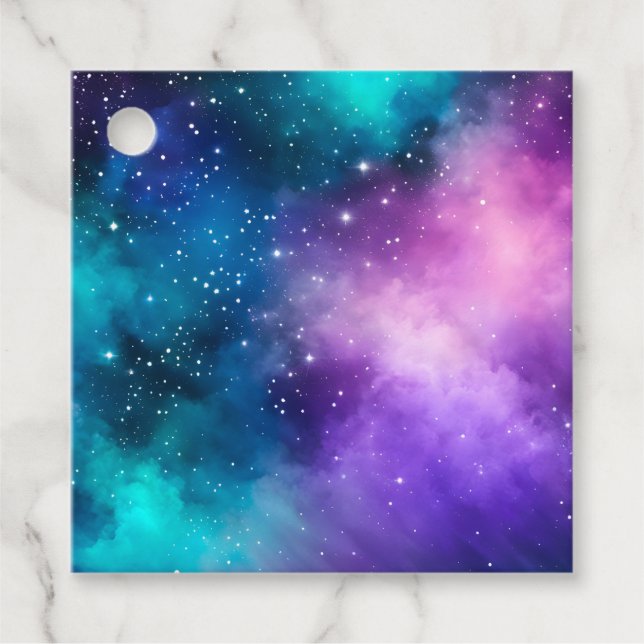 Farbenfrohe Galaxie Kunst-Geschenkartikel Geschenkanhänger (Vorderseite)